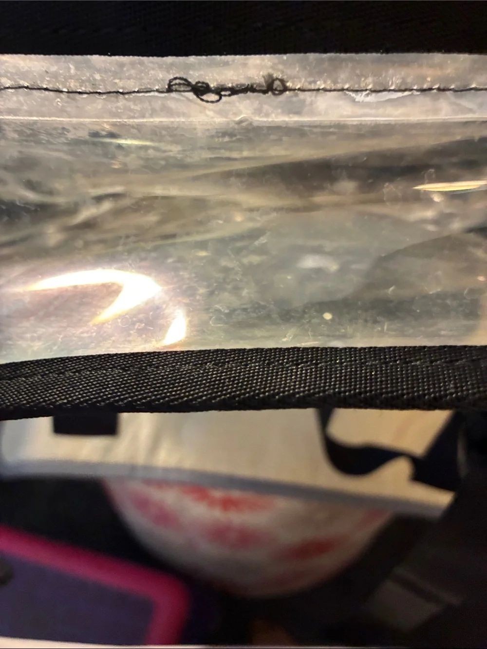 Vans Clear PVC Backpack with Black Checker Trim-Zipper, VN000H4ZCLR